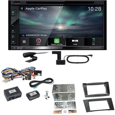 Produktbild von Kenwood DNX-5190DABS Navi Carplay Bluetooth Einbauset für Mercedes W211 CLS W219