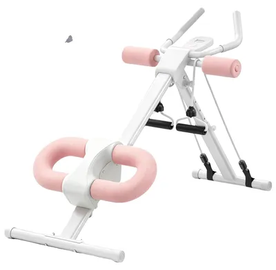 Productafbeelding van Buikspiertrainer, verstelbare hoogte, opvouwbaar design, roze