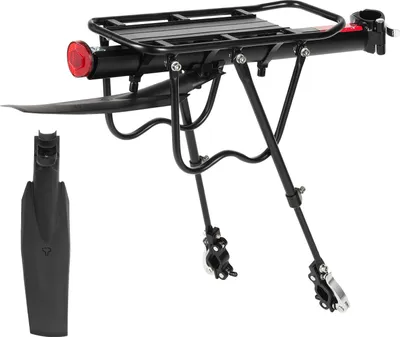 Produktbild von Faziango Verstellbarer Fahrrad Gepäckträger mit Reflektor und Schutzblech, bis 50 kg belastbar, für 24-29 Zoll MTB, Alu
