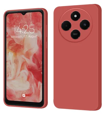 Produktbild von Hülle für Xiaomi Redmi 14C Case Cover Bumper Smartphone Softgrip Schutzhülle Farbe: Rot
