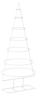 Obrázek produktu pro vidaXL Kovový vánoční stromek s podstavou KUOPIO, 180 cm, ocel, bílá barva