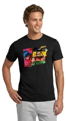 Produktbild von Spreadshirt Miraculous Superhelden Männer T-Shirt, L, Schwarz