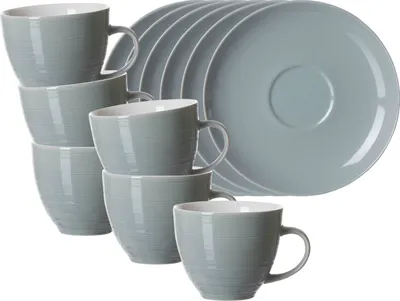Produktbild von Ritzenhoff & Breker Suomi Kaffeetasse mit Untertasse 260 ml 6er Set blau