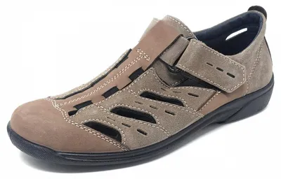 Produktbild von Rohde Herren Halbschuhe Slipper Leder Klettverschluss Rostock 1235, Größe:41 EU, Farbe:Beige