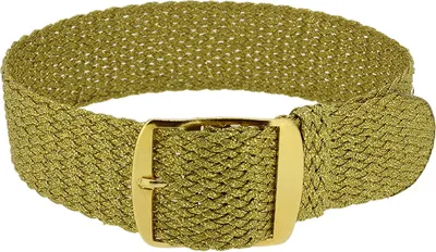 Produktbild von Minott | Durchzugsband goldfarben mit Dornschließe geflochten 32470, Stegbreite:22mm, Schließe:Gelbgolden