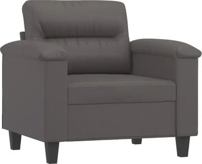 Image de vidaXL Fauteuil gris 60 cm similicuir