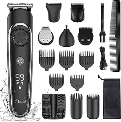 Produktbild von Hattteker Bart Trimmer Hair Herren -Pflege setzt Elektroraspr dazu, Rasierbarr Schnurrbart Nase Ohrkörper Präzisions Groomer IPX7 wasserdichte wiedera