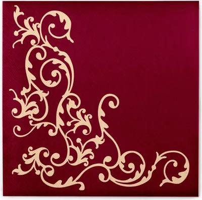 Produktbild von Airlaid Serviette Pomp in Bordeaux-Creme, 40 x 40 cm, 50 Stück - Mank