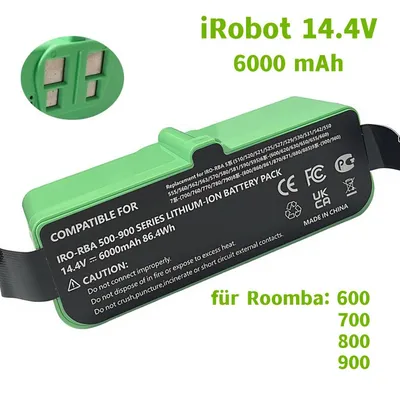 Productafbeelding van 6,0 Ah 14,4 V vervangende accu voor iRobot Roomba robotstofzuiger IR59 serie 896 960 965 980 985