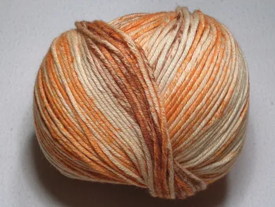 Produktbild von Baumwolle JEANS, geprintetes Baumwollgarn von Katia, Farbe ORANGE (101), ca. 120m/50g