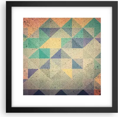 Produktbild von Gerahmtes Poster - Schwarzer Rahmen - Abstraktion Dreieck Muster - 30x30 cm - Wand Bild - Wanddeko - Wandbilder - Wandposter - Bilderrahmen - Bilder - Kunstdruck - Wandbild - P2BAC30x30-4287