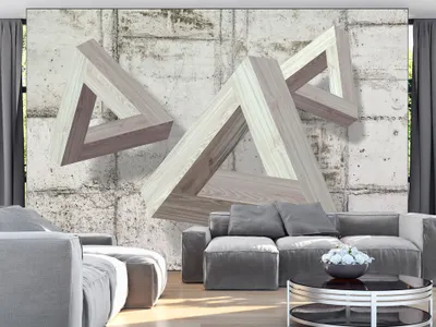 Produktbild von Vlies Fototapete 400x280 cm Tapeten Wandtapete XXL Beton geometrisch f-A-0451-a-b