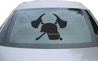 Produktbild von Indigos UG - Aufkleber Heckscheibe & Motorklappe DE2414 - schwarz - 600x450 mm - Feuerwehr - Auto Scheiben Fenster Heckklappe Tuning Racing JDM - Die cut
