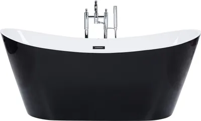 Obrázek produktu pro BELIANI Vana černá akrylová 180 x 78 cm volně stojící pro jednu osobu moderní styl koupelna