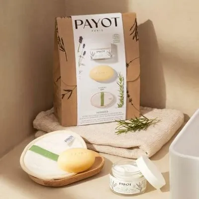 Immagine prodotto di Olio essenziale di lavanda 50ml/Barretta per il corpo e il viso 50gr/Guanti di luffa 1x Payot Herbier Il tuo set benefico