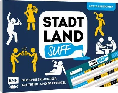 Produktbild von Stadt, Land, Suff - Der Spieleklassiker als Trink- und Partyspiel
