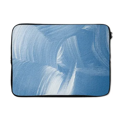 Produktbild von MuchoWow® Laptop Hülle 14 ZollAcrylfarbe - Blau - Design Laptoptasche - Laptoptasche - Stoßsicher - Schutzhaube