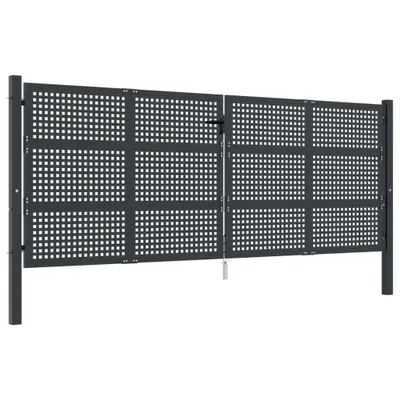 Immagine prodotto di vidaXL Cancello da giardino antracite 400x150 cm in acciaio