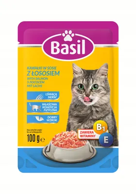 Zdjęcie produktu dla Basil mokra karma dla kota saszetka 100 g z łososiem