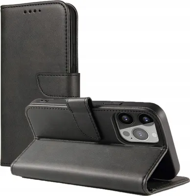 Immagine prodotto di Magnet Case Custodia elegante con patta e funzione stand Iphone 14 Plus nero