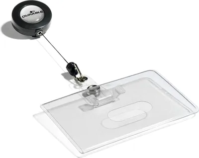 Obrázek produktu pro DURABLE Pouzdro na ID kartu s rolosystémem, na ší?ku, transparentní, 801619, 10 ks