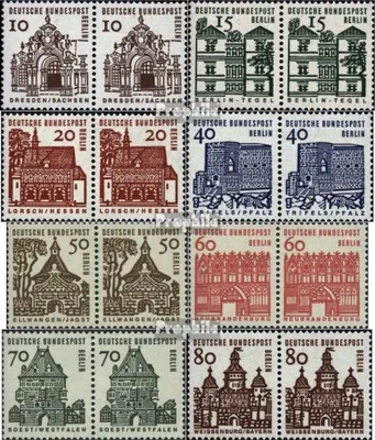 Produktbild von Briefmarken Berlin (West) 1964 Mi 242wP-249wP waagerechte Paare (kompl.Ausg.) postfrisch Bauwerke