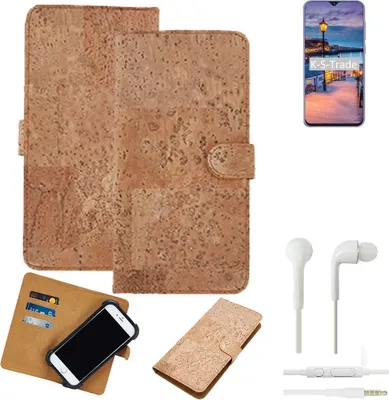 Produktbild von K-S-Trade Hülle kompatibel mit Cubot X20 + in ear Kopfhörer Kork Handyhülle Cover  Schutzhülle TPU Case Bumper in Hellbraun, (1x)