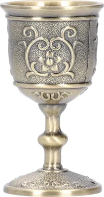 Produktbild von Brązowy kielich do wina, Vintage brązowy kielich do wina, brązowy kielich, tłoczony brązowy kielich, kielich królewski, artykuły imprezowe