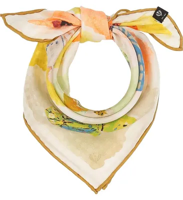 Fraas Nickituch mit Schmetterling-Design aus reiner Seide 612026 in grün