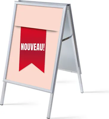 Produktbild von Showdown Kundenstopper - DIN A1 - Komplett-Set - Nouveau Französisch - Rot/Schwarz