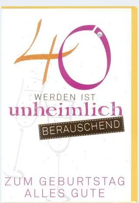 Produktbild von A - 52GD5840 - Grußkarte mit Umschlag - Format: 11,5 x 17 cm - "40. Ge