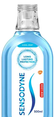 Imagen del producto de Enjuague bucal para dientes sensibles con sabor fresco a menta, 500 ml