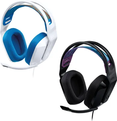 Two gaming headsets are shown against a white background.