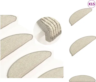 Image de vidaXL Tapis d'escalier Autoadhésif 15 pcs 56x17x3 cm Argenté - Tapis d'escalier