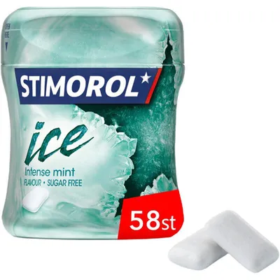 Produktbild von Stimorol Ice Intense Mint Kaugummi 80g – Erfrischender Minzgeschmack