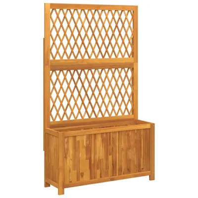 Zdjęcie produktu dla vidaXL Sadzarka z kratką 100x32x165 cm z litego drewna akacjowego