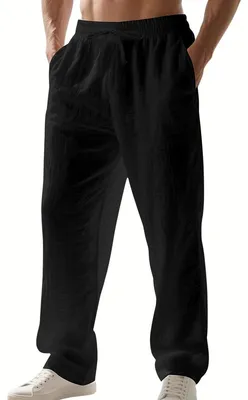 Produktbild von Currero Leinenhose Herren Schwarz XL