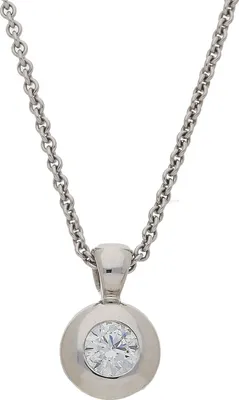 Produktbild von JuwelmaLux Kette mit Anhänger 585 Weißgold mit Brillant JL30-05-1279