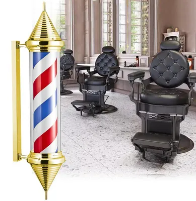 Image de Plafonnier colonne lampe LED de barbier enseigne publicité salon 129,5 cm