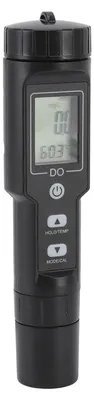 Productafbeelding van Zuurstofmeter Temperatuurmeter - Waterkwaliteit Tester - Aquarium Onderhoud - Automatische Temperatuurcompensatie - 0-30.0 mg/l - Grijs