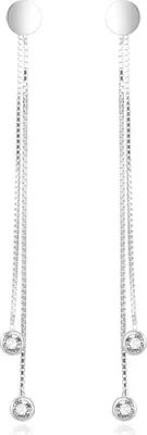 Produktbild von Modern silver chain earrings AGUP1864