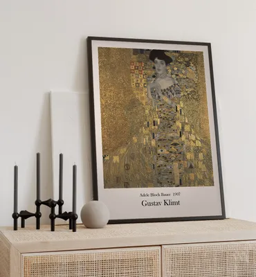 Produktbild von Poster Adele Bloch Bauer Klimt, groesse_poster:30x40 cm, groesse_rahmen:weiß 30x40 cm