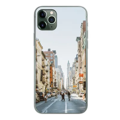 Produktbild von MuchoWow® Handyhülle Schutzhülle Hülle für iPhone 11 Pro Max Belebte Straße in New York Silikon Softcase Handy Hülle - Schutz