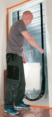 Immagine prodotto di Telo Strend Pro PF1201, da costruzione, per telaio porta, protezione antipolvere per porte, con cerniera a U