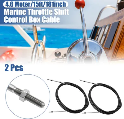 Image de 2pcs 15 ft 4,6 Mètre 181pouce Accélérateur Changement Contrôle Boite Câble Noir