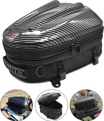 Zdjęcie produktu dla Wodoodporna tylna torba na siedzenie motocyklowe; wielofunkcyjna, rozkładana torba motocyklowa; torba na kask motocyklowy; plecak; torebka