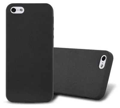 Obrázek produktu pro Cadorabo Protective Case for Apple iPhone 5 / 5S / SE 2016 Case in Black Pouzdro na mobilní telefon TPU Case Cover Case