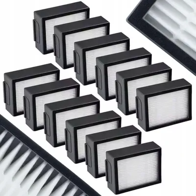 Produktbild von HEPA Luftfilter Ersatz Set 12 Stück – Hochleistung | Kunststoff & Filtervlies | Kompatibel mit iRobot Roomba E4–E7 I3–I8 J7