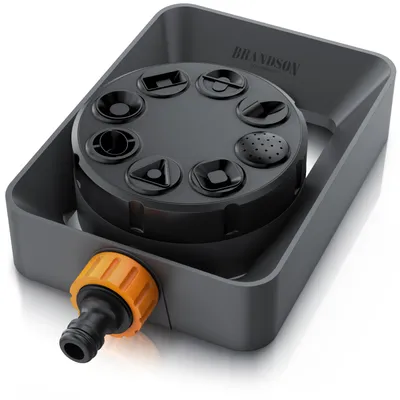 Produktbild von Brandson Brandson Flächenregner, Sprühregner, Garten Sprinkler, 360° Flächenregner, 8 Sprühmodi, 110m² Bewässerung, Eingang 3/4 Zoll, Schnellkupplungsadapter 1/2 Zoll, bis 6 bar