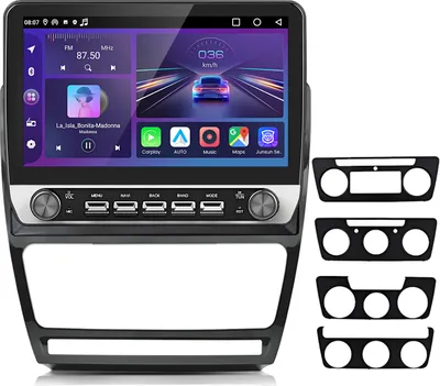 Obrázok produktu pre 10.1" Android 15 Autorádio Carplay Pre Škoda Octavia 2008-2013 GPS Navi WIFI BT DAB+ SWC USB 6+128G